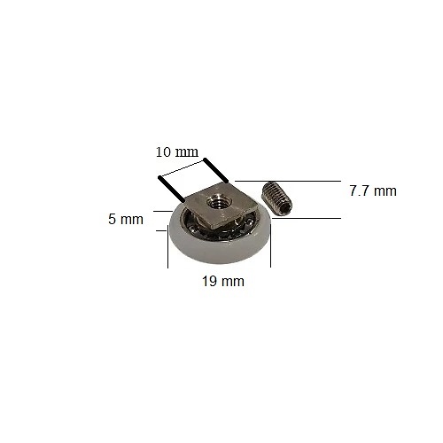 Rodamiento 19x5 mm con pestaña 