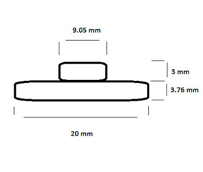 Rodamiento Standard 20x3 mm espárrago (2 unid.) 