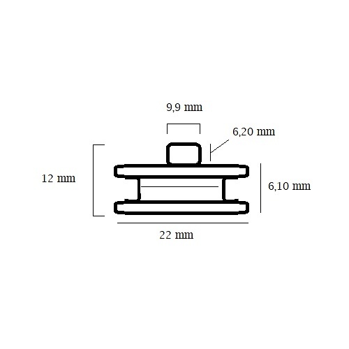 Rodamiento guía 22x6 mm 