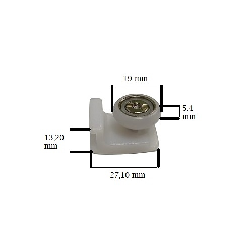 Rodamiento soporte 19x5,4 mm 